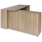 NNEVL Corner Desk 4 Shelves Oak