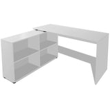 NNEVL Corner Desk 4 Shelves White