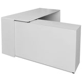NNEVL Corner Desk 4 Shelves White