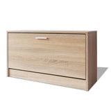 NNEVL Shoe Storage Bench Oak 80x24x45 cm
