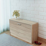 NNEVL Shoe Storage Bench Oak 80x24x45 cm