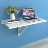 NNEVL Folding Wall Table White 100x60 cm