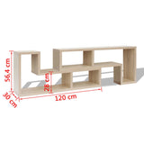 NNEVL TV Cabinet Double L-Shaped Oak