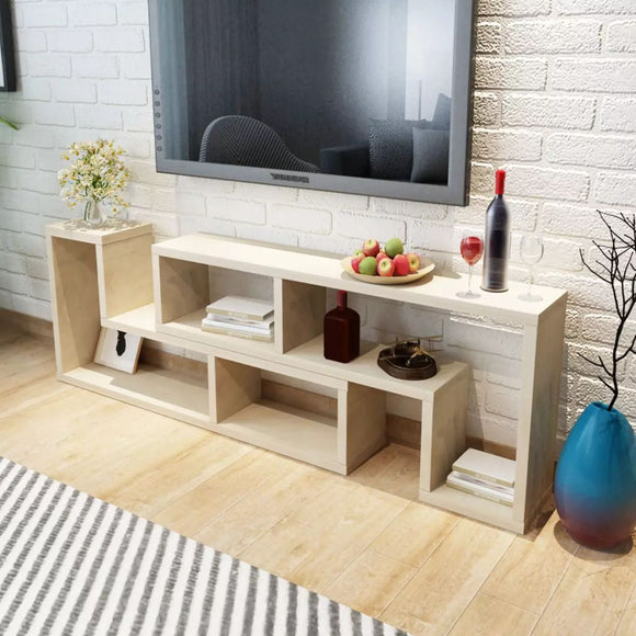 NNEVL TV Cabinet Double L-Shaped Oak