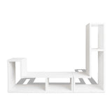 NNEVL TV Cabinet Double L-Shaped White