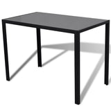 NNEVL Five Piece Dining Table Set Black
