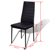 NNEVL Five Piece Dining Table Set Black