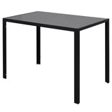 NNEVL Five Piece Dining Table Set Black and White
