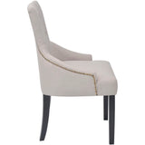 NNEVL Dining Chairs 4 pcs Cream Grey Fabric