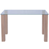 NNEVL Dining Table Glass 120x60x75 cm