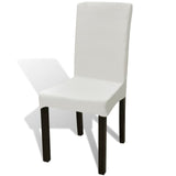 NNEVL Straight Stretchable Chair Cover 4 pcs Cream