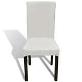 NNEVL Straight Stretchable Chair Cover 4 pcs Cream