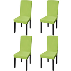 NNEVL Straight Stretchable Chair Cover 4 pcs Green
