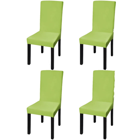 NNEVL Straight Stretchable Chair Cover 4 pcs Green