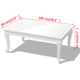 NNEVL Coffee Table 100x60x42 cm High Gloss White
