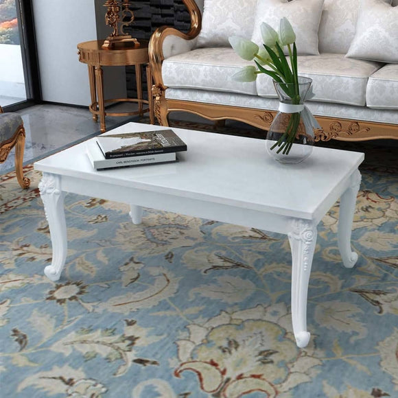 NNEVL Coffee Table 100x60x42 cm High Gloss White
