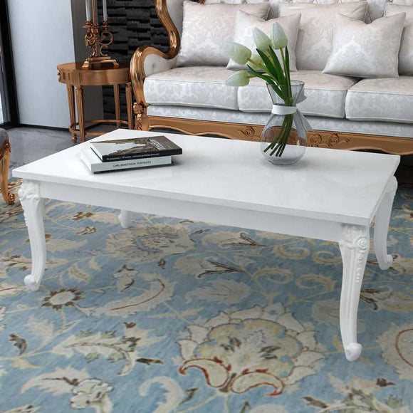 NNEVL Coffee Table 115x65x42 cm High Gloss White