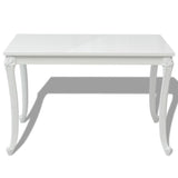 NNEVL Dining Table 116x66x76 cm High Gloss White