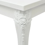 NNEVL Dining Table 116x66x76 cm High Gloss White