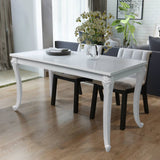 NNEVL Dining Table 116x66x76 cm High Gloss White