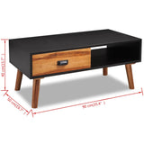 NNEVL Coffee Table 90x50x40 cm Solid Acacia Wood