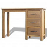 NNEVL Desk with 3 Drawers 106x40x75 cm Solid Oak Wood