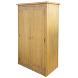 NNEVL Wardrobe with 1 Drawer 90x52x183 cm Solid Oak Wood