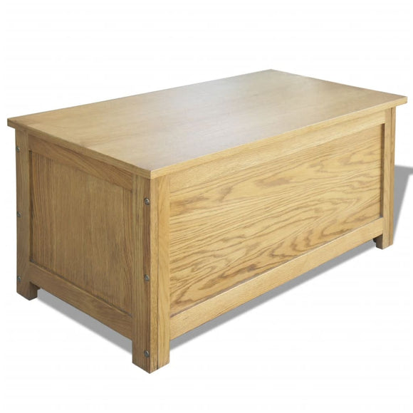 NNEVL Storage Box 90x45x45 cm Solid Oak Wood