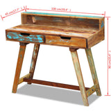 NNEVL Desk Solid Reclaimed Wood