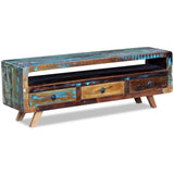 NNEVL TV Cabinet with 3 Drawers Solid Reclaimed Wood