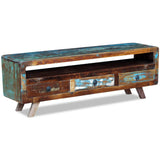 NNEVL TV Cabinet with 3 Drawers Solid Reclaimed Wood
