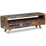 NNEVL TV Cabinet with 3 Drawers Solid Reclaimed Wood