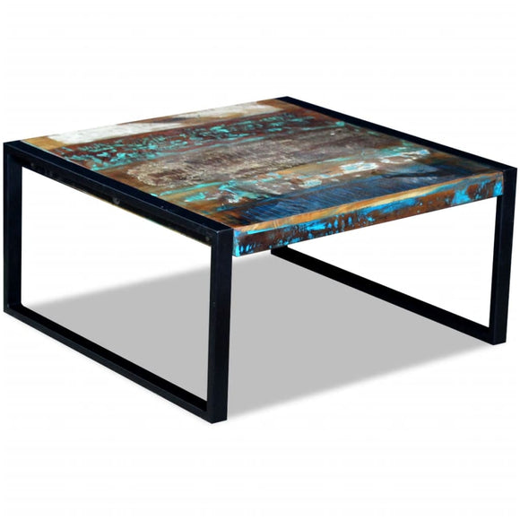 NNEVL Coffee Table Solid Reclaimed Wood 80x80x40 cm