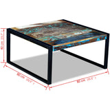 NNEVL Coffee Table Solid Reclaimed Wood 80x80x40 cm