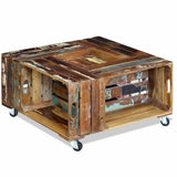 NNEVL Coffee Table Solid Reclaimed Wood 70x70x35 cm
