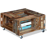 NNEVL Coffee Table Solid Reclaimed Wood 70x70x35 cm