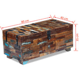 NNEVL Coffee Table Box Chest Solid Reclaimed Wood 80x40x35 cm