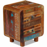 NNEVL Night Cabinet Solid Reclaimed Wood 43x33x51 cm