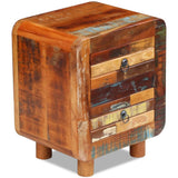 NNEVL Night Cabinet Solid Reclaimed Wood 43x33x51 cm