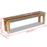 NNEVL Bench Solid Reclaimed Wood 160x35x46 cm