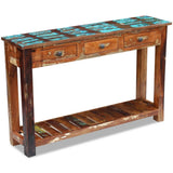NNEVL Console Table Solid Reclaimed Wood 120x30x76 cm