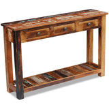 NNEVL Console Table Solid Reclaimed Wood 120x30x76 cm