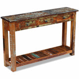 NNEVL Console Table Solid Reclaimed Wood 120x30x76 cm