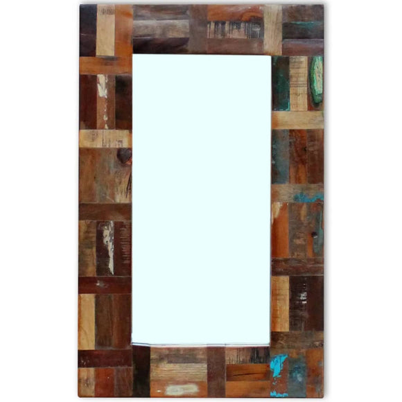 NNEVL Mirror Solid Reclaimed Wood 80x50 cm