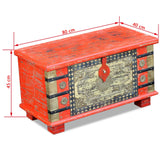 NNEVL Storage Chest Red Mango Wood 80x40x45 cm
