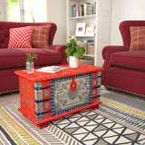 NNEVL Storage Chest Red Mango Wood 80x40x45 cm