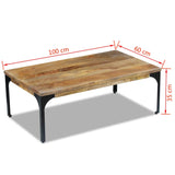 NNEVL Coffee Table Mango Wood 100x60x35 cm