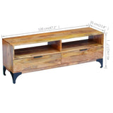 NNEVL TV Stand Mango Wood 120x35x45 cm