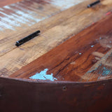 NNEVL Two Piece Bowl Shaped Coffee Table Set Solid Reclaimed Wood