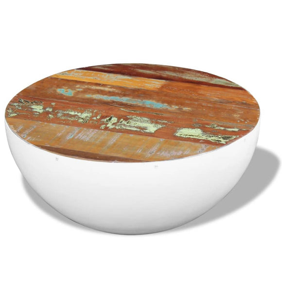 NNEVL Bowl Shaped Coffee Table Solid Reclaimed Wood 60x60x30 cm